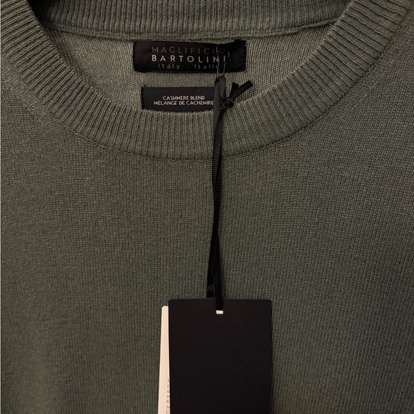 Men's Olive Crewneck Sweater - Picture 3 of 11